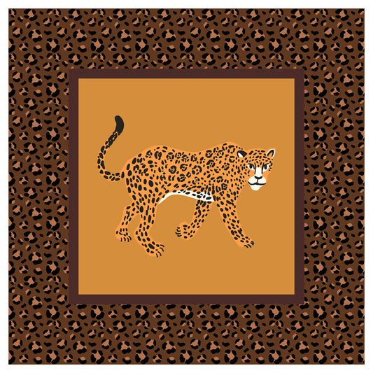 Wild Leopard Print Mahjong Mat