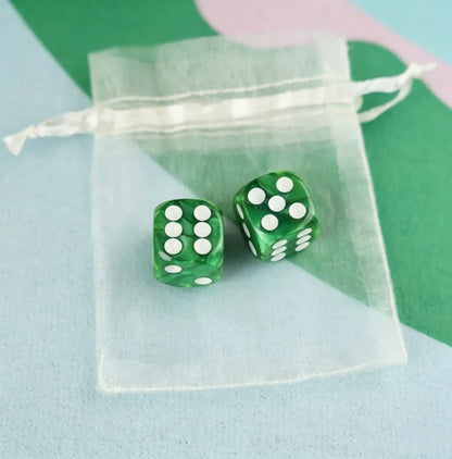 Jewel Swirl Acrylic Mahjong Dice